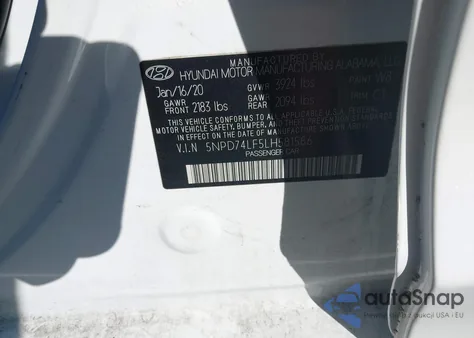 2020 Hyundai Elantra Se from USA, damaged, VIN 5NPD74LF5LH581586